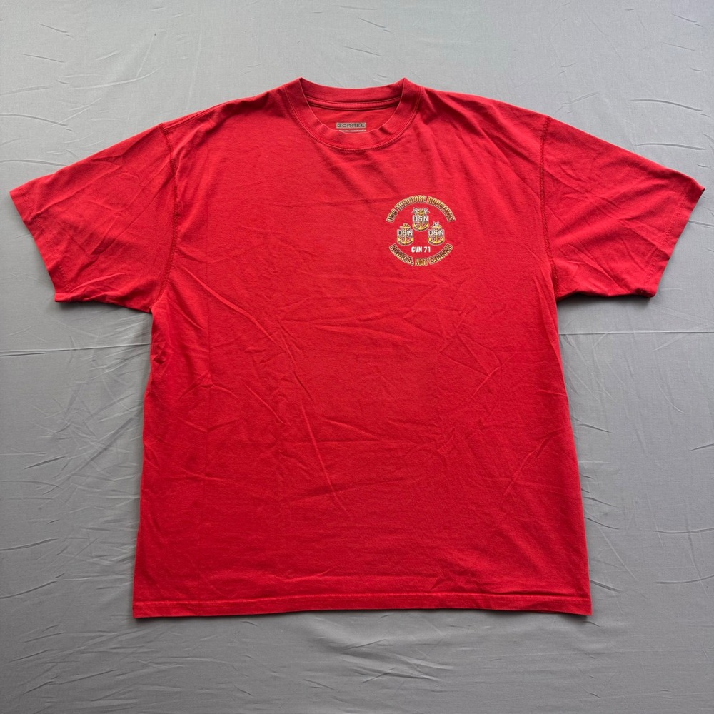 Zorrel USS Theodore Roosevelt CVN 71 Navy Chief Navy Pride Red Graphic T-Shirt